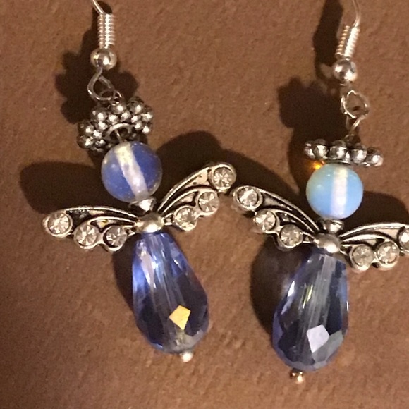 BLUE ANGEL EARRINGS - Picture 1 of 1